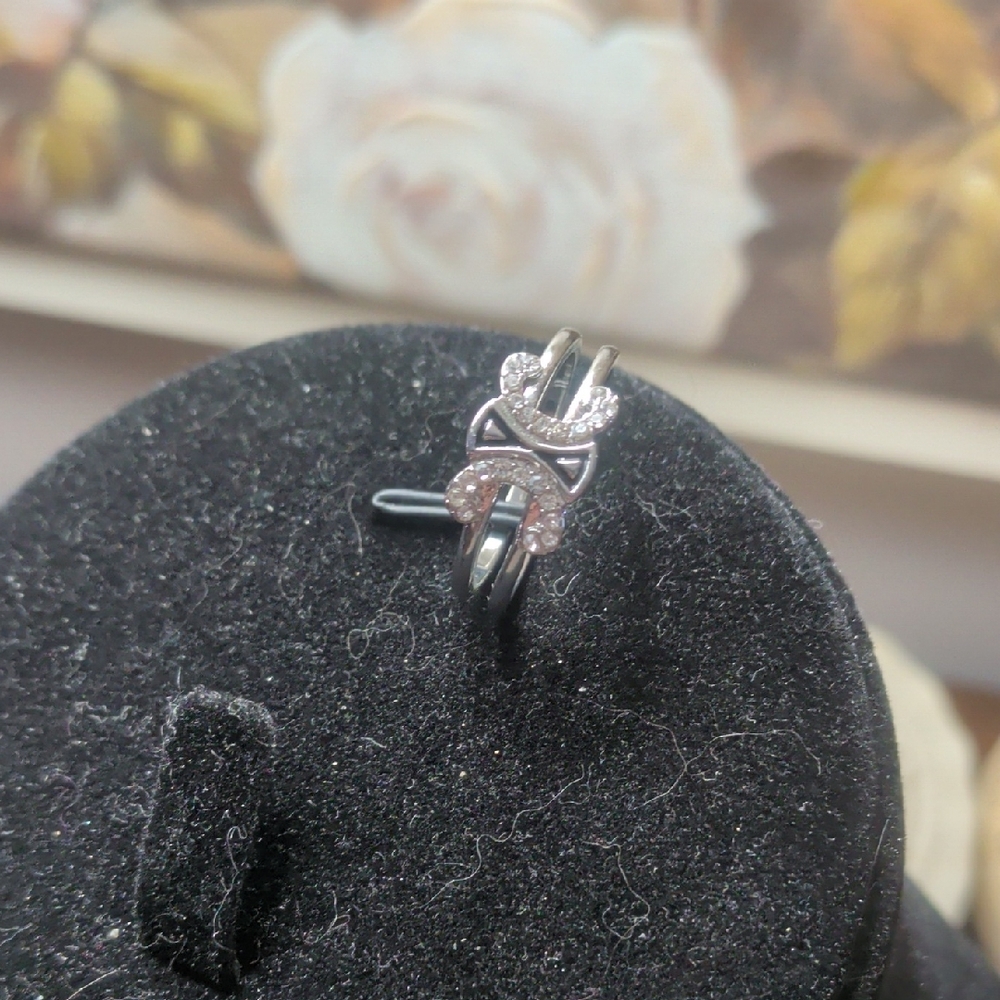 Elegant Silver and Black Ring